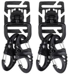 Mil-Tec Set tactic cu cârlige Mil-Tec Ultimate Tactical pentru sistemul MOLLE - Black