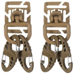 Mil-Tec Set tactic cu cârlige Mil-Tec Ultimate Tactical pentru sistemul MOLLE - Coyote