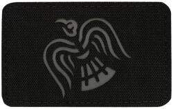 M-Tac Patch - emblemă M-Tac Steag cu corb Laser Cut - Black/Grey