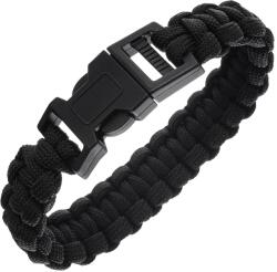 Badger Outdoor Brățară Paracord Badger Outdoor 550 cu sistem de închidere tip pin lock dublu - Black