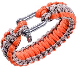 BCB Brățară Paracord BCB 9 inch cu sistem de închidere tip pin lock dublu - Orange/Tan