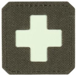 M-Tac Patch - emblemă medicală M-Tac Medic Cross Laser Cut fluorescentă - Ranger Green/GID