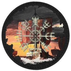 M-Tac Patch - emblemă M-Tac Vegvisir Drakkar fluorescentă - Black