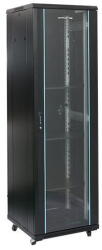 Dateup Rack 32U 600x600, montare pe podea, usa din sticla, panouri laterale detasabile si securizate, dezasamblat, culoare negru RAL 9004, DATEUP (MS2.6632.9001)