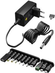 Goobay Univerzális laptop töltő, Goobay, 3V-12V, 3.6W, Fekete (RB65592)