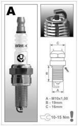 BRISK AR10C Gyújtógyertya, Super sorozat (M231-129)