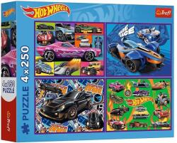 Trefl 4 x 250 db-os puzzle - Hot Wheels (13312) (13312)