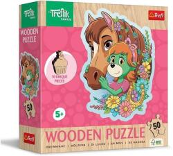 Trefl 50 db-os Wooden Contour Fa Puzzle - A Treflikow család (20259) (20259)