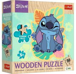 Trefl 50 db-os Wooden Contour Fa Puzzle - Stitch (20281) (20281)