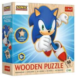 Trefl 50 db-os Wooden Contour Fa Puzzle - Sonic - Happy Sonic (20284) (20284)
