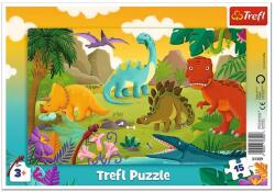 Trefl 15 db-os keretes puzzle - Dinoszauruszok (31359) (31359)