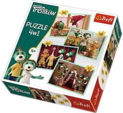 Trefl 4 az 1-ben puzzle (35, 48, 54, 70 db-os) - A Treflikow család kalandjai - Új barátok (34290) (34290)