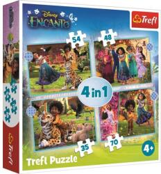 Trefl 4 az 1-ben puzzle (35, 48, 54, 70 db-os) - Encanto (34615) (34615)