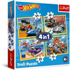 Trefl 4 az 1-ben puzzle (35, 48, 54, 70 db-os) - Hot wheels (34627) (34627) - gyerekjatekbolt