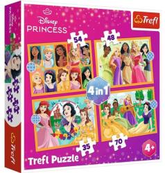 Trefl 4 az 1-ben puzzle (35, 48, 54, 70 db-os) - Disney Princess - Fairy Tales Stories (34651) (34651)