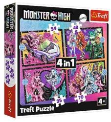 Trefl 4 az 1-ben puzzle (35, 48, 54, 70 db-os) - Monster High - An electrifying day (34655) (34655)