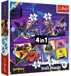 Trefl 4 az 1-ben puzzle (35, 48, 54, 70 db-os) - Batwheels (34658) (34658)