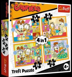 Trefl 4 az 1-ben puzzle (35, 48, 54, 70 db-os) - Garfield (34673) (34673)