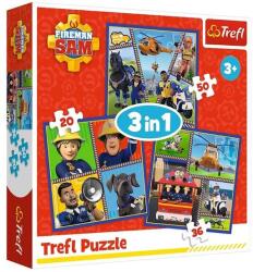 Trefl 3 az 1-ben puzzle (20, 36, 50 db-os) - Sam, a tűzoltó (34868) (34868)