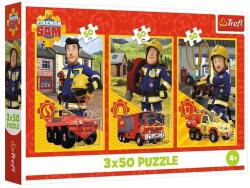 Trefl 3 x 50 db-os puzzle - Sam, a tűzoltó (34880) (34880)