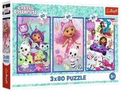 Trefl 3 x 80 db-os puzzle - Gabi babaháza - Színes kalandok (34882) (34882)
