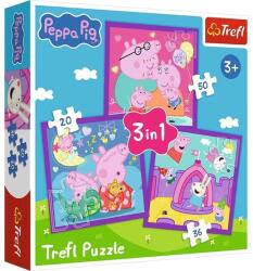 Trefl 3 az 1-ben puzzle (20, 36, 50 db-os) - Peppa malac (34893) (34893)