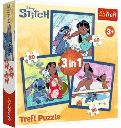 Trefl 3 az 1-ben puzzle (20, 36, 50 db-os) - Lilo és Stitch (34896) (34896)