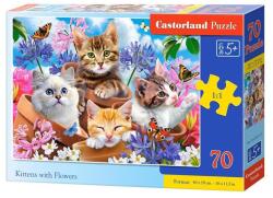 Castorland 70 db-os puzzle - Cicák a virágok között (B-070107) (B-070107)
