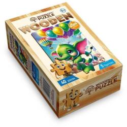 Wooden City 40 db-os fa puzzle - A repülő elefánt kalandjai (CH99002-MV) (CH99002-MV)