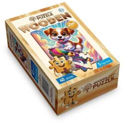 Wooden City 40 db-os fa puzzle - Gördeszkás kutyus (CH99003-MV) (CH99003-MV)