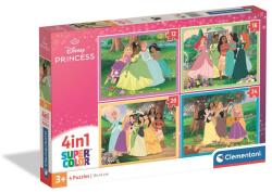 Clementoni 4 az 1-ben Szuper színes puzzle (12, 16, 20, 24 db-os) - Disney Hercegnők (21746) (21746)
