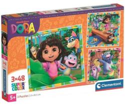 Clementoni 3 x 48 db-os puzzle - Dóra, a felfedező (25078) (25078)