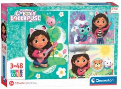 Clementoni 3 x 48 db-os Szuper Színes puzzle - Gabi babaháza (25290) (25290)