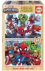 Educa 2 x 25 db-os fa puzzle - Marvel Super Hero Adventures (18599) (18599)