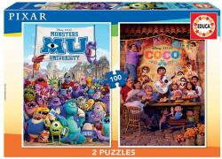 Educa 2 x 100 db-os puzzle - Szörny Egyetem és Coco (18635) (18635)