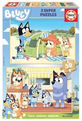 Educa 2 x 50 db-os fa puzzle - Bluey (19408) (19408)