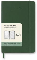 Moleskine 2026 S heti, puha borító, zöld (DSK1512WN2Y26)