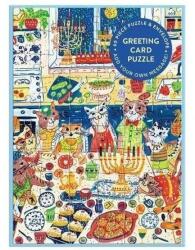 Galison 60 db-os Képeslap puzzle - Happy Hanukcats (86600) (86600)