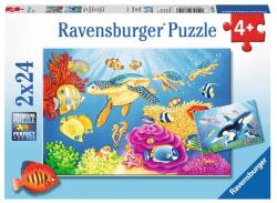 Ravensburger 2 x 24 db-os puzzle - Színes vízalatti világ (07815) (07815)