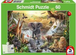Schmidt Spiele 60 db-os puzzle - Animals in Africa (56454) (56454)