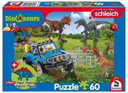 Schmidt Spiele 60 db-os Schleich puzzle figurával - Prehistoric giants (56461) (56461)