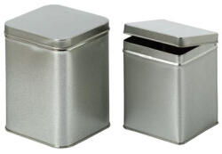  Fém Teatartó Doboz - Ezüst 100g