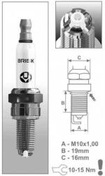 BRISK AOR12LGS Gyújtógyertya, PREMIUM LGS RACING sorozat (M231-143)