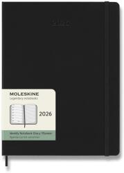 Moleskine 2026 XL heti, kemény borító, fekete (DHB12WN4Y26)
