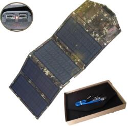 Napelem, hordozható kivitel, nagy hatékonyságú, 28W 5V-a