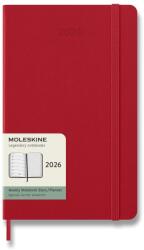 Moleskine 2026 L heti, kemény borító, piros szín (DHF212WN3Y26)