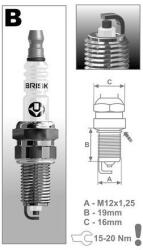 BRISK gyújtógyertya BR12YC-9 Super sorozat (M231-004)