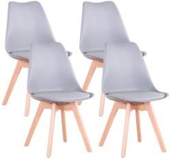 Étkezőszékek, párnázott ülés, műbőr, 4 db