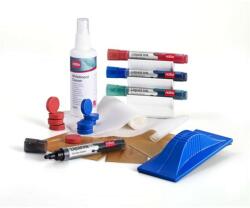Nobo kezdőkészlet mágneses fehértáblákhoz 4 db marker + törlő 5 db szivacsbetéttel + 10 db mágnes + spray 125ml + 10 db törlőkendő (1901430)