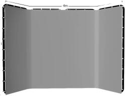  Fényképezési háttér, vinil anyag, sokoldalú videó rögzítéshez, 240x400 cm szürke